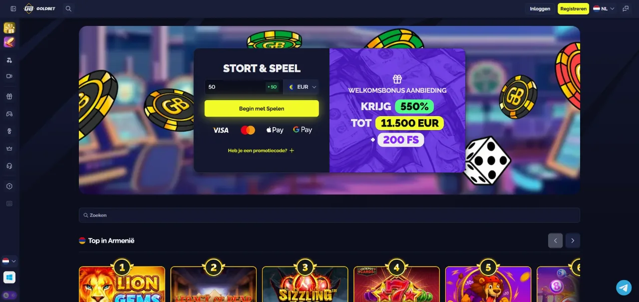 Goldbet Casino — Officiële Website voor Nederlandse Spelers